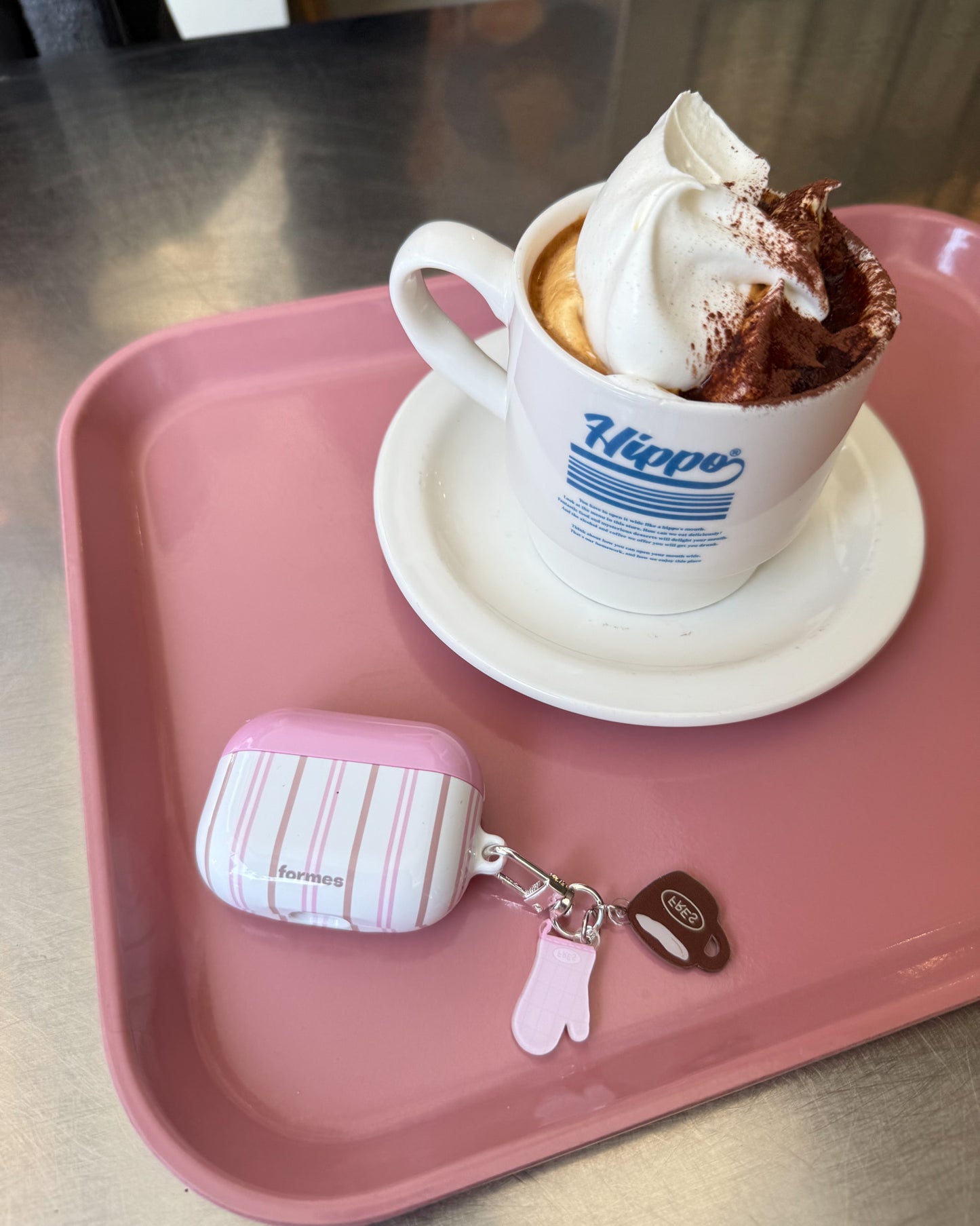 Pink Vanilla Latte Airpods Case