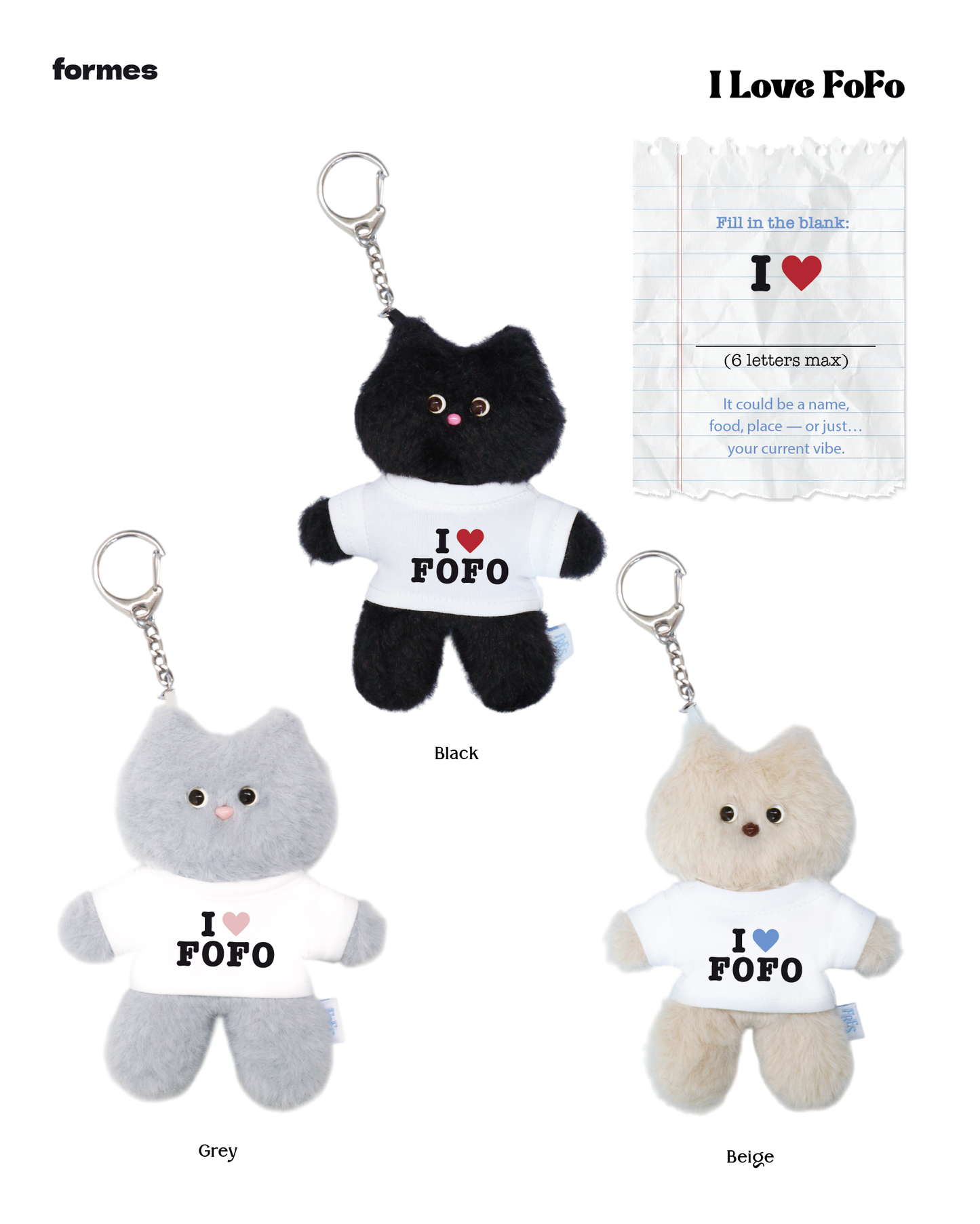I love Fofo Keychain (3 Colors)