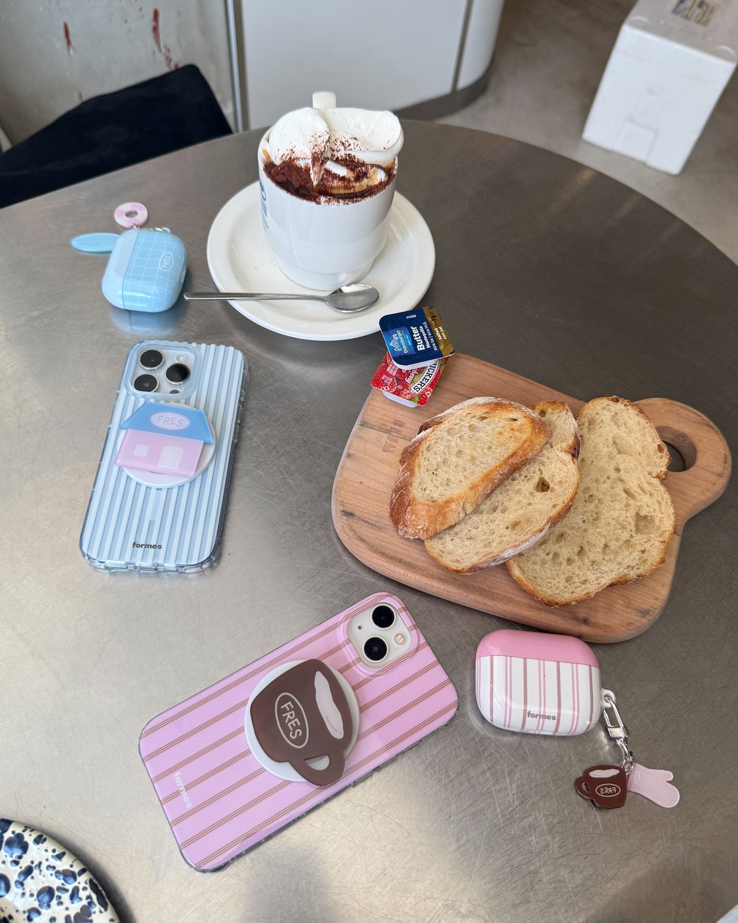 Pink Vanilla Latte Airpods Case